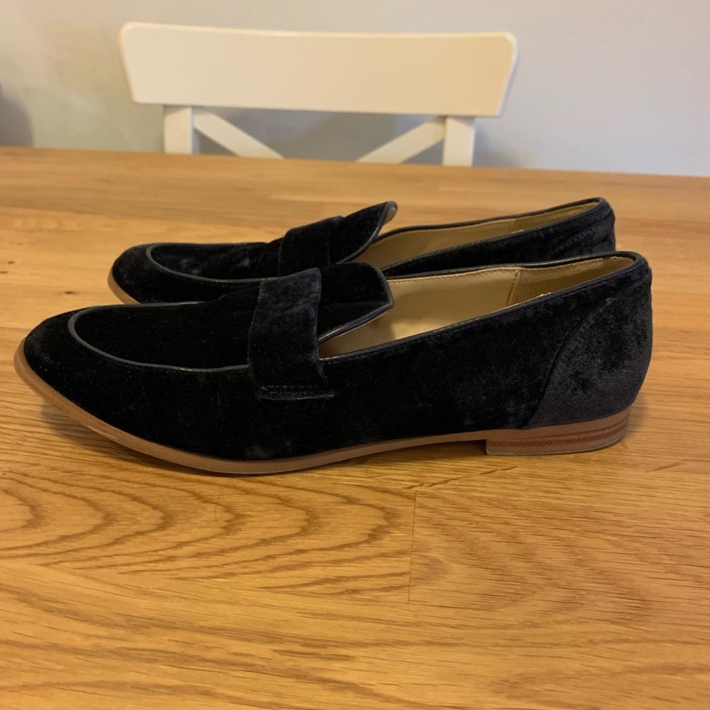 Zara blue suede loafers size 36